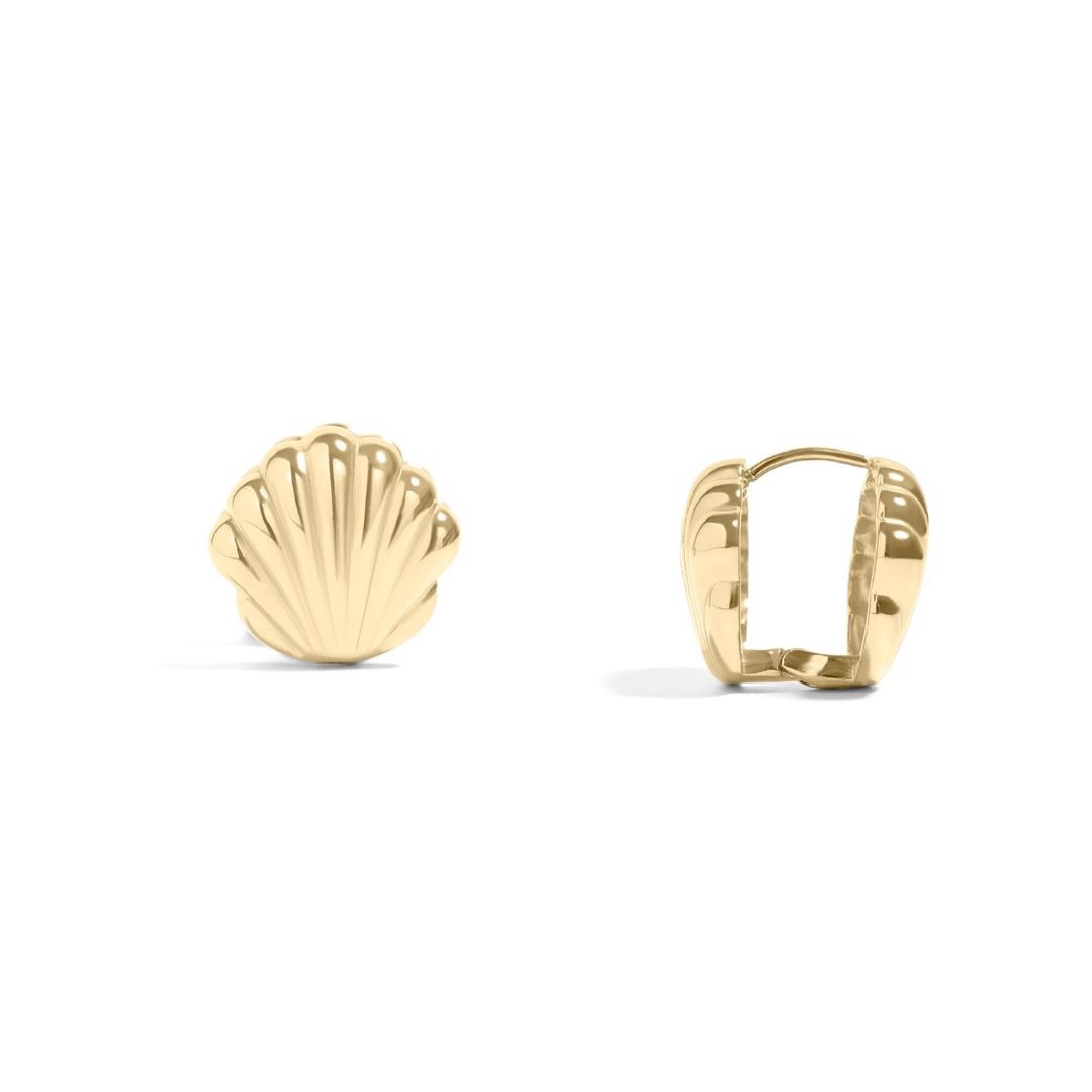 Shell Huggie Earrings